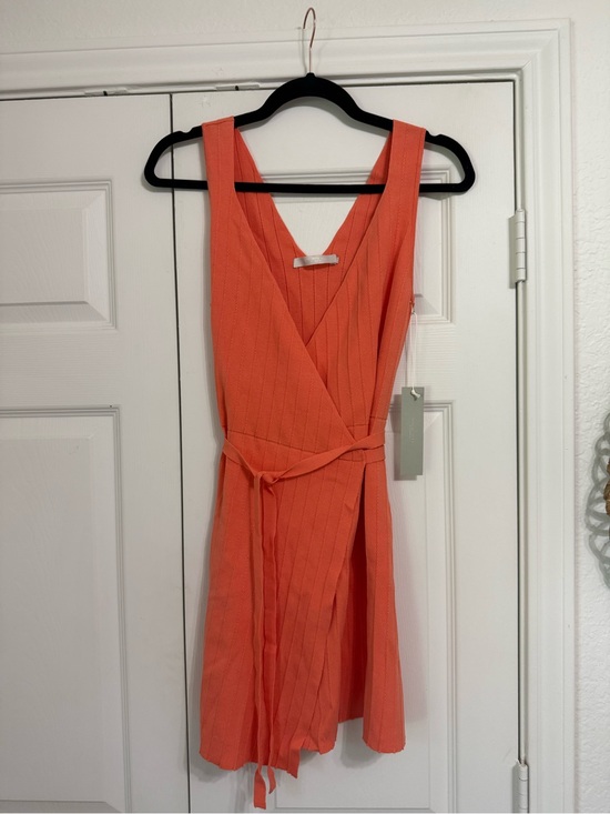 One Grey Day Dresses & Skirts - One Grey Day Persimmon V-Neck Wrap Dress